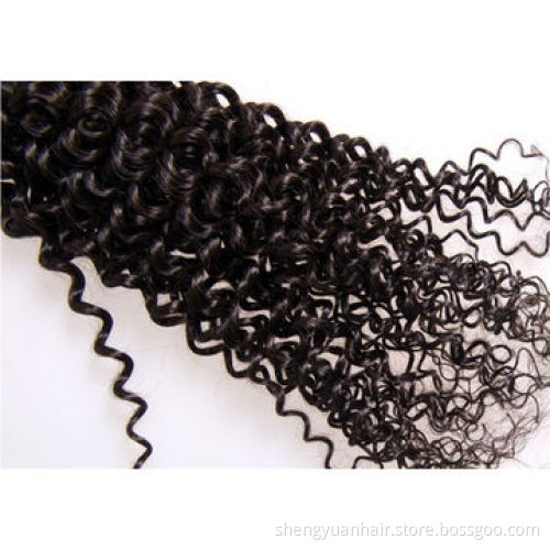 Brazilian virgin hair weft, curly, 3pcs/lot, 8"-30"